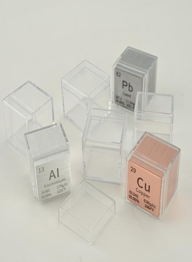 ASPNH 2 PCS Acrylic Box Set,Clear Display Case with Lid,Small Square Storage Cube for 1" Element Cubes Collections - Image 2