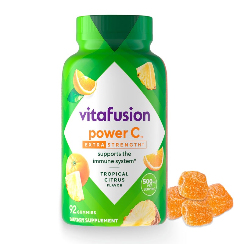 Vitafusion Extra Strength Power C Gummy Vitamins Tropical Citrus Flavored Immune Support 1 Vitamins 92 Count