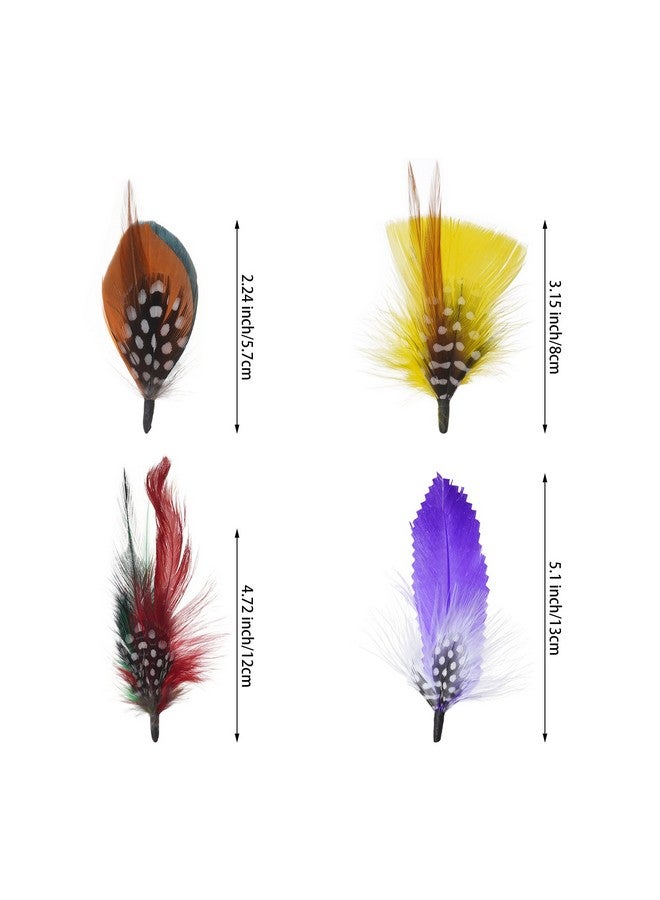 Fengek Hat Feathers For Fedora, Fengek Assorted Colorful Hat Feathers Party Accessories For Cowboy Hats, Trilby Hats - Image 2