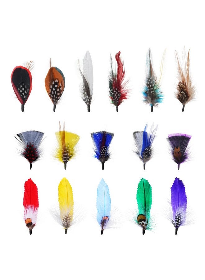 Fengek Hat Feathers For Fedora, Fengek Assorted Colorful Hat Feathers Party Accessories For Cowboy Hats, Trilby Hats - Image 1