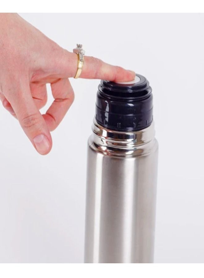 fashionhome قارورة ترمس معزولة بتفريغ الهواء من الفولاذ المقاوم للصدأ سعة 1 لتر للمشروبات الساخنة والباردة - Image 3