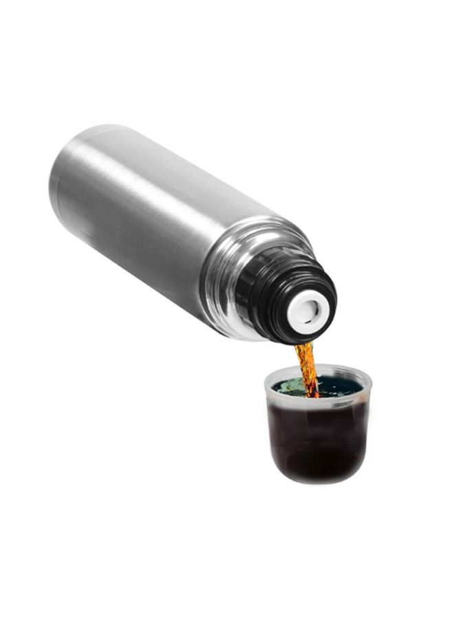 fashionhome قارورة ترمس معزولة بتفريغ الهواء من الفولاذ المقاوم للصدأ سعة 1 لتر للمشروبات الساخنة والباردة - Image 4