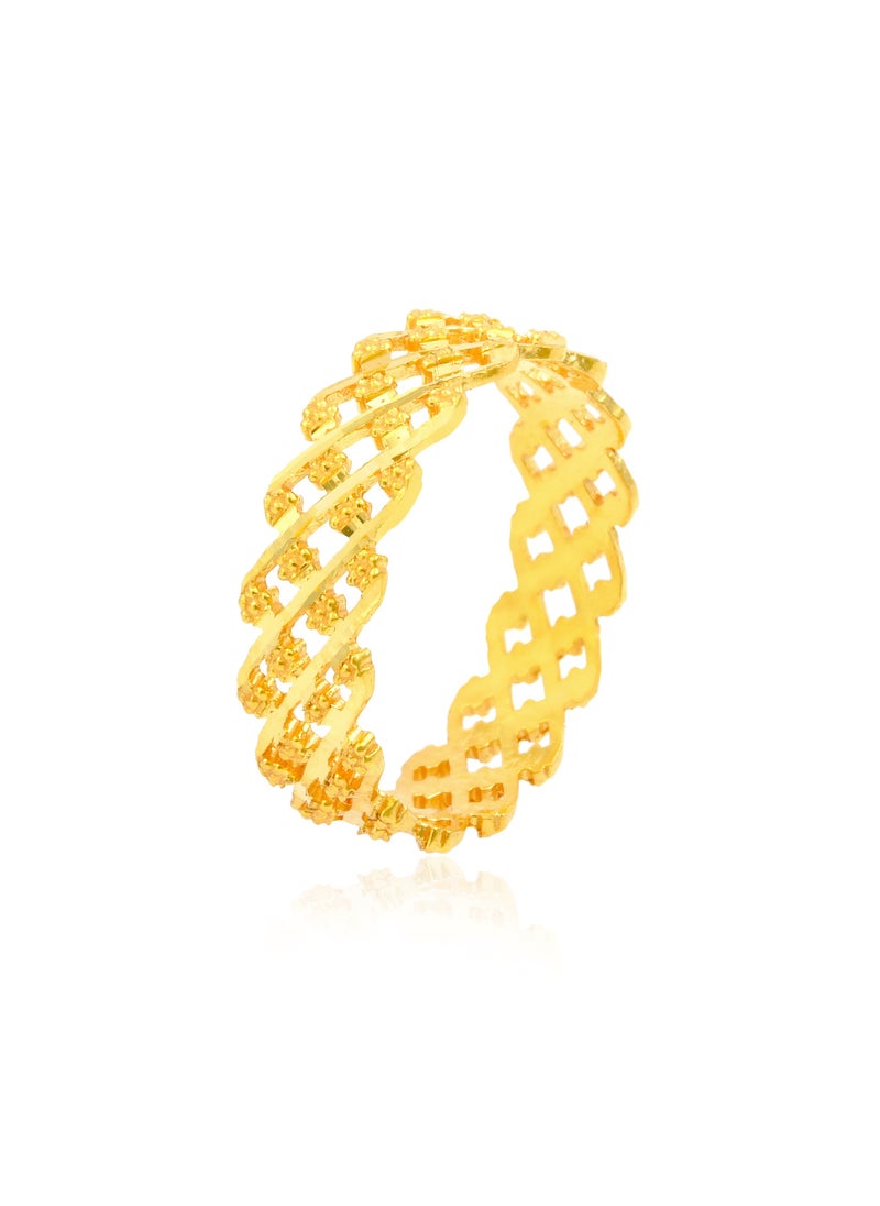 BAFLEH JEWELLERY Exquisite 22kt Gold Ring: A Perfect Blend of Timeless Elegance and Modern Sophistication  - Image 1