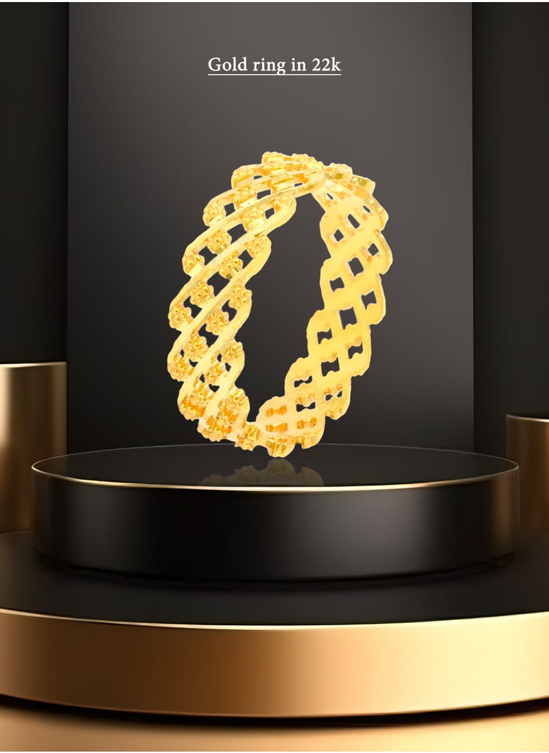 BAFLEH JEWELLERY Exquisite 22kt Gold Ring: A Perfect Blend of Timeless Elegance and Modern Sophistication  - Image 4