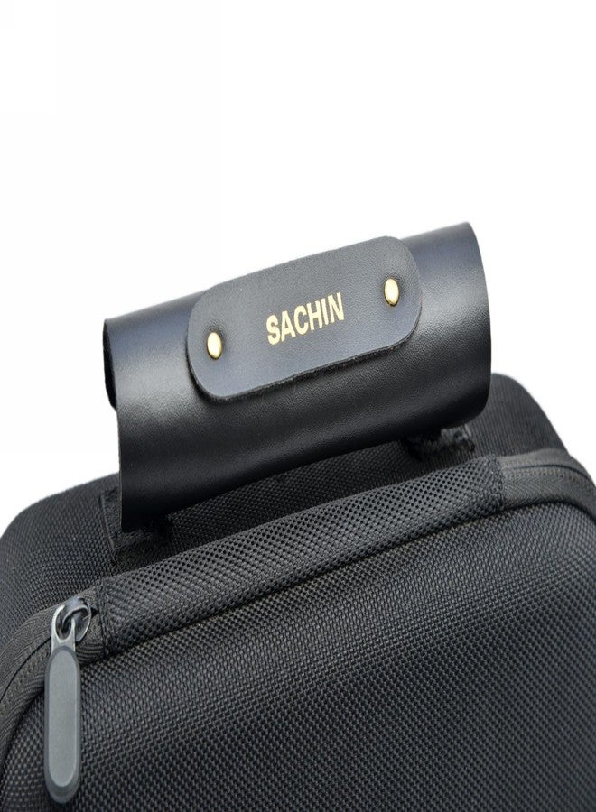 Your Gift Studio Vegan Leather Personalized Bag Tag (Black) - Image 2