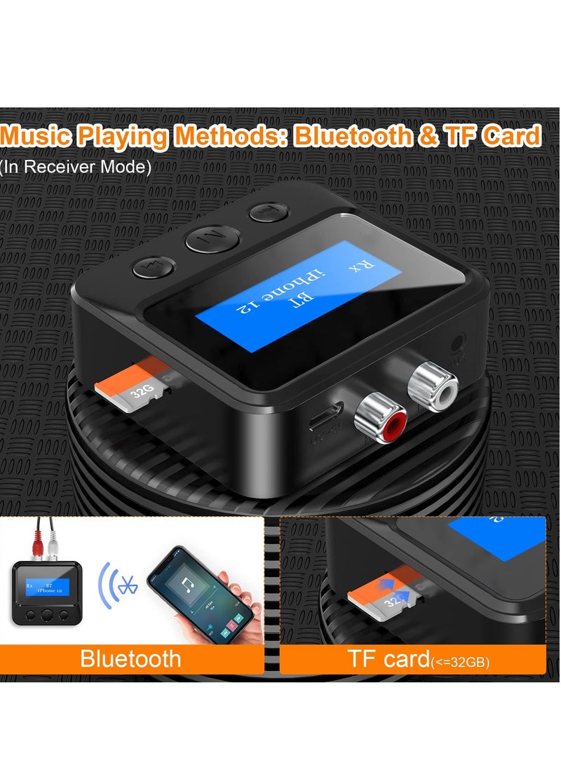 Excefore Bluetooth Transmitter Receiver, for TV Home Stereo, Long Range Bluetooth 5.0 Adapter, with 3D Surround aptX Low Latency Optical, for Home Stereo, Headphones, Speakers - Image 5