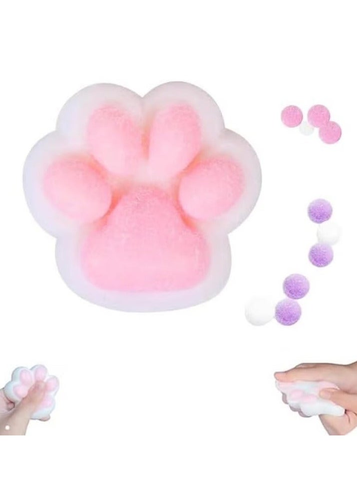 Taba Squishy Cat Paw Squeeze Toys Cute fufu Squishies,Cat Paw Squishy Fidget Toys for Anxiety&Relaxation Novelty Things Suitable for Adults Kids