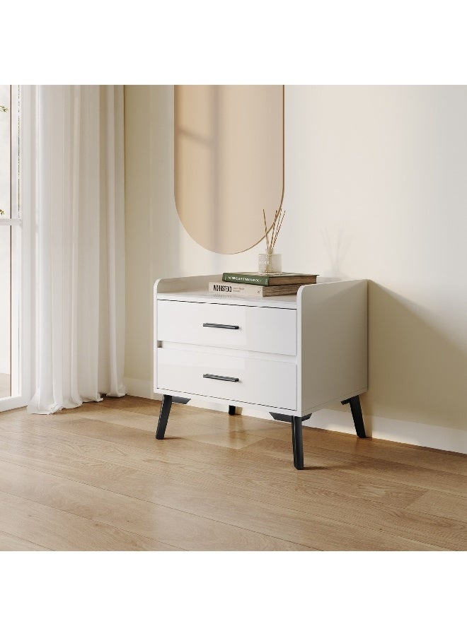 Home Box Marwell 2-Drawer Sintered Stone Top Night Stand 42.3 x 51.8 x 55.4 cm - Image 3