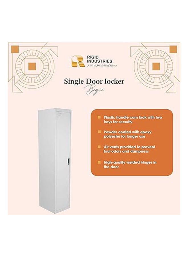 RIGID خزانة فولاذية ذات باب واحد باللون الأبيض 180x38x45 سم - Image 2