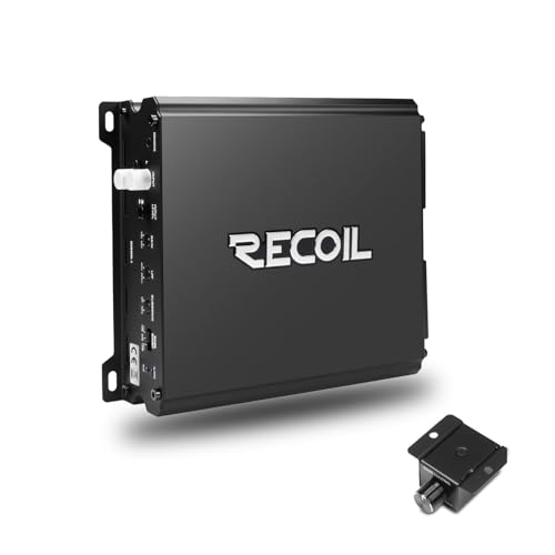 Recoil DI6001 ClassD Car Audio MonoBlock Subwoofer Amplifier 1200 Watts Max Power 24 Ohm Stable Mosfet Power Supply Remote Bass Knob Included - Image 1
