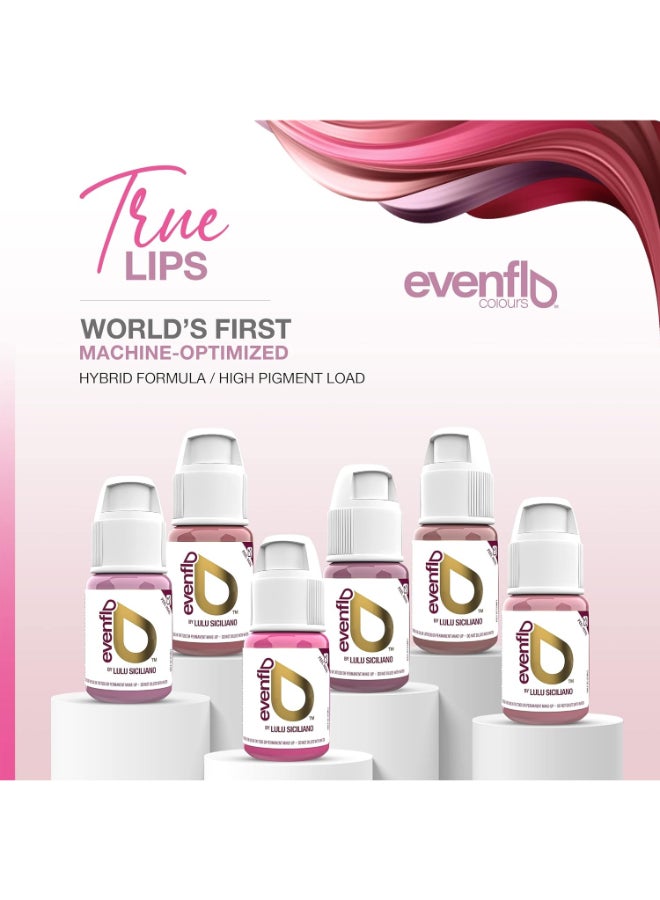 Evenflo True Lips Pigment Kit By Lulu Siciliano  100% Vegan, Professional Lip blush Ink Set Of 6X15Ml - Image 3