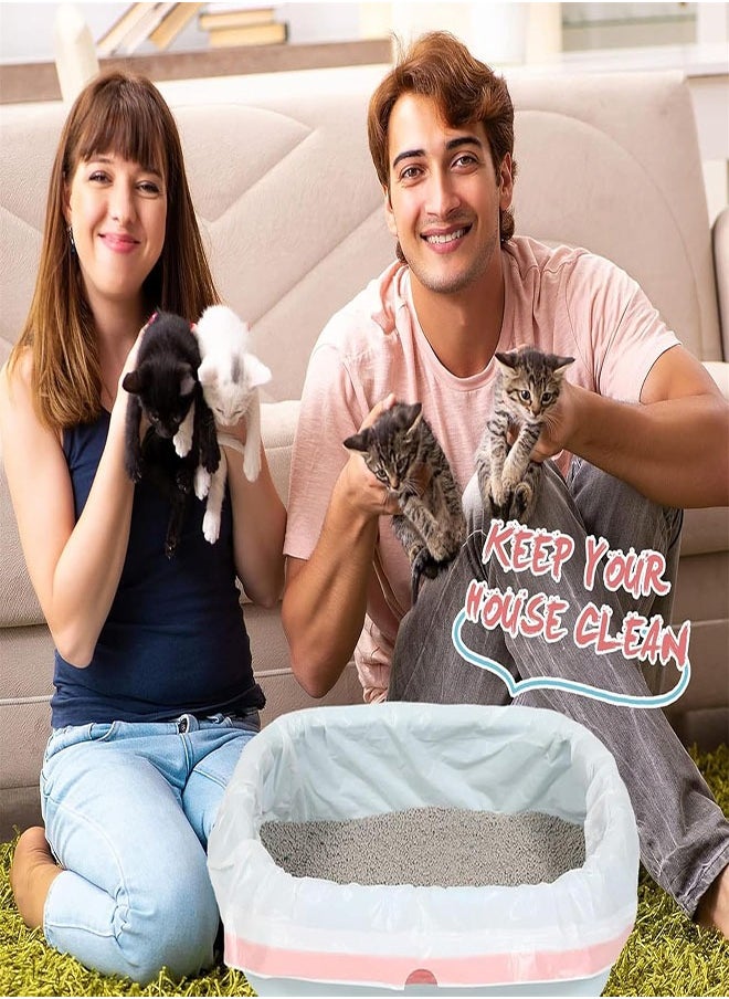 Generic Large Cat Litter Bags, 20pcs Cat Litter Box Liners Heavy Duty Litter Pan Liner Bagss with Drawstring, Drawers Tear-resistant & Leak-proof, 45 x 79cm  - Image 2