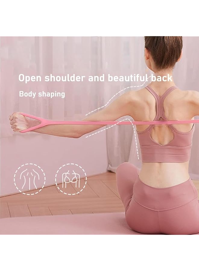 Goodern Figure 8 Resistance Band Arm Back Shoulder Exercise Elastic Rope Stretch Fitness Band for Yoga Pilates Stretching Elasticity Arm Back Chest Resistance Band Elastic Exercise Equipment - Image 2