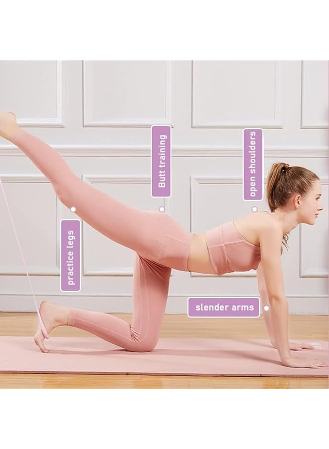 Goodern Figure 8 Resistance Band Arm Back Shoulder Exercise Elastic Rope Stretch Fitness Band for Yoga Pilates Stretching Elasticity Arm Back Chest Resistance Band Elastic Exercise Equipment - Image 4