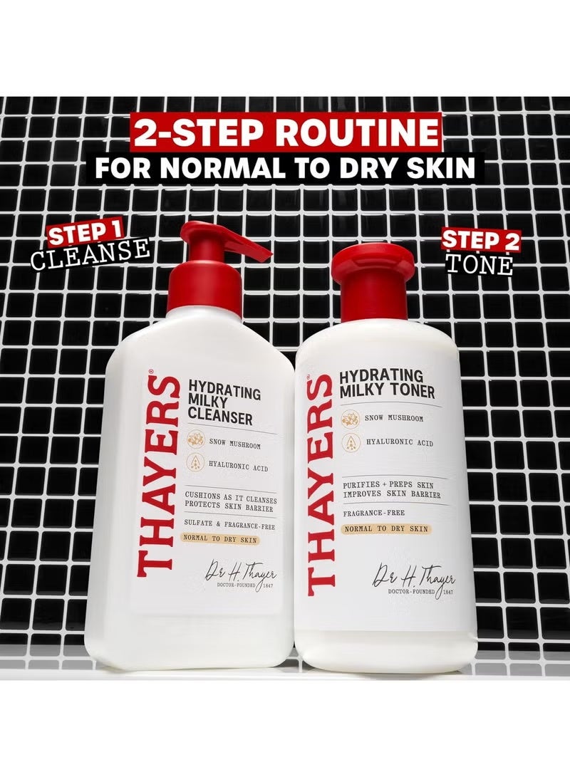 THAYERS Milky Face Toner Skin Care with Snow Mushroom and Hyaluronic Acid, Natural Gentle Facial Toner, for Dry and Sensitive Skin, 355mL - Image 3