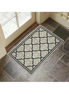 Generic 40*60cm Crystal Velvet Dot Plastic Bottom Entrance Door Mat High-End Light Luxury Advanced Entrance Foot Mat Entrance Porch Carpet Home Non-Slip Foot Mat (lantern-3)  - Image 2