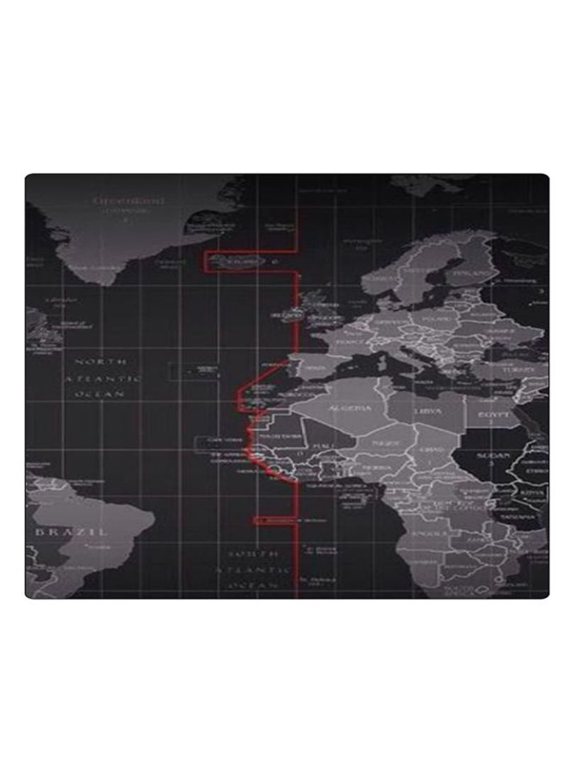 Printed Anti-Slip Gaming Mouse Pad Black/Grey/Red