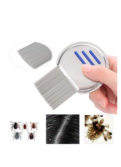 T NEWFUN Lice Comb-Professional Stainless Steel Comb- Quick Results for Head Lice Treatment - Suitable for All Hair Types,| Dandruff Comb | Psoriasis Comb-Lice Brush（2 pack）  - Image 4