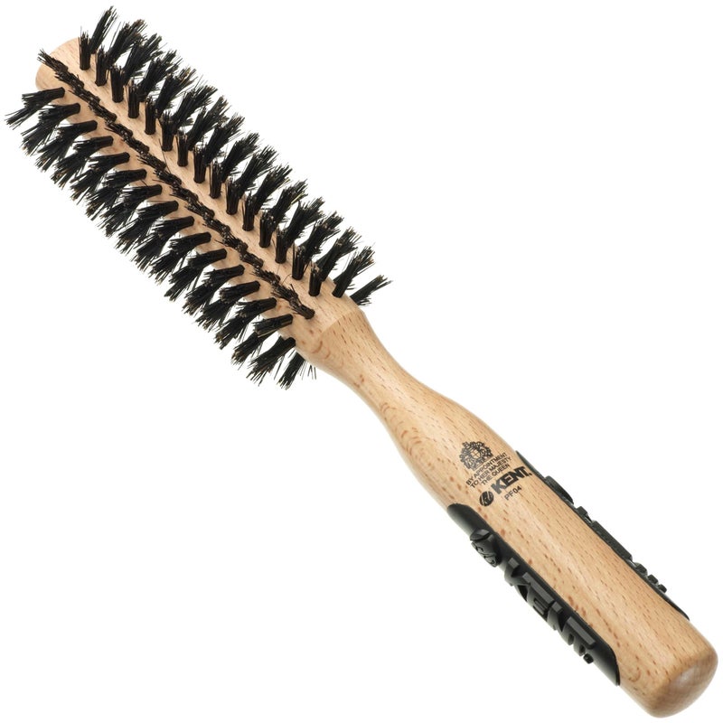 Kent PF04 Small Round Curling Brush with Hard Natural Boar Bristle- Hair Drying Brush, Round Hair Brush, and Blowout Brush - Small Round Brush for Dry Hair - For Shoulder Length or Shorter Hair - Image 1