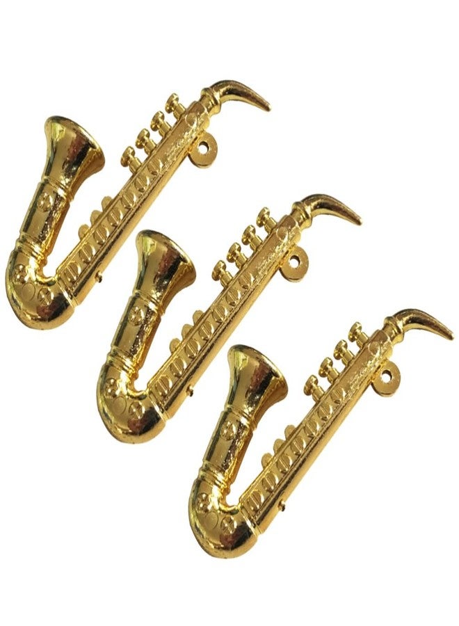 TOYANDONA 3pcs Dollhouse Miniature Musical Instruments 1:12 Scale Miniature Saxophone Dollhouse Musical Instruments for Mini House Music Room Decor - Image 1