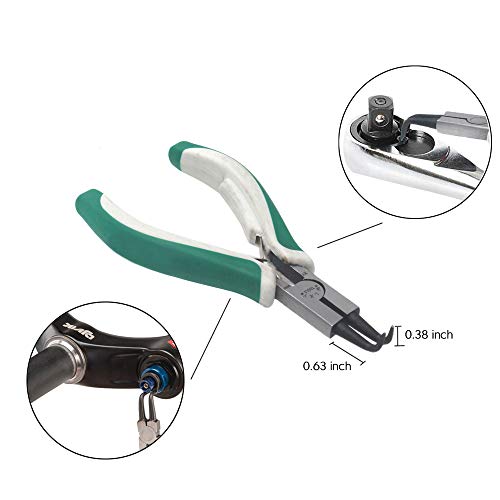 Miular 4 Pcs Mini Snap Ring Pliers Set Heavy Duty External/Internal Circlip Pliers with Straight/Bent Jaw for Ring Remover Retaining - Image 5