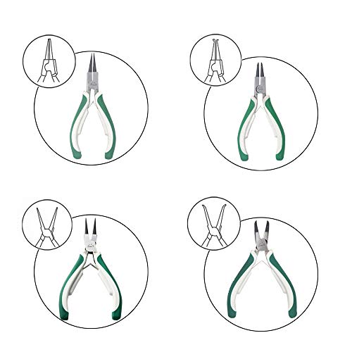 Miular 4 Pcs Mini Snap Ring Pliers Set Heavy Duty External/Internal Circlip Pliers with Straight/Bent Jaw for Ring Remover Retaining - Image 3