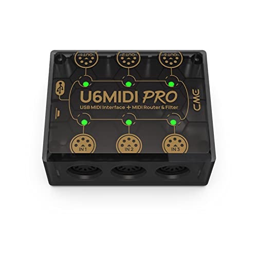 CME U6MIDI Pro - MIDI Interface with Router, Mapper, and Filter - Plug-and-play USB MIDI for computers - Standalone 3-in-3-out MIDI for Merge, Split, Thru - Image 3