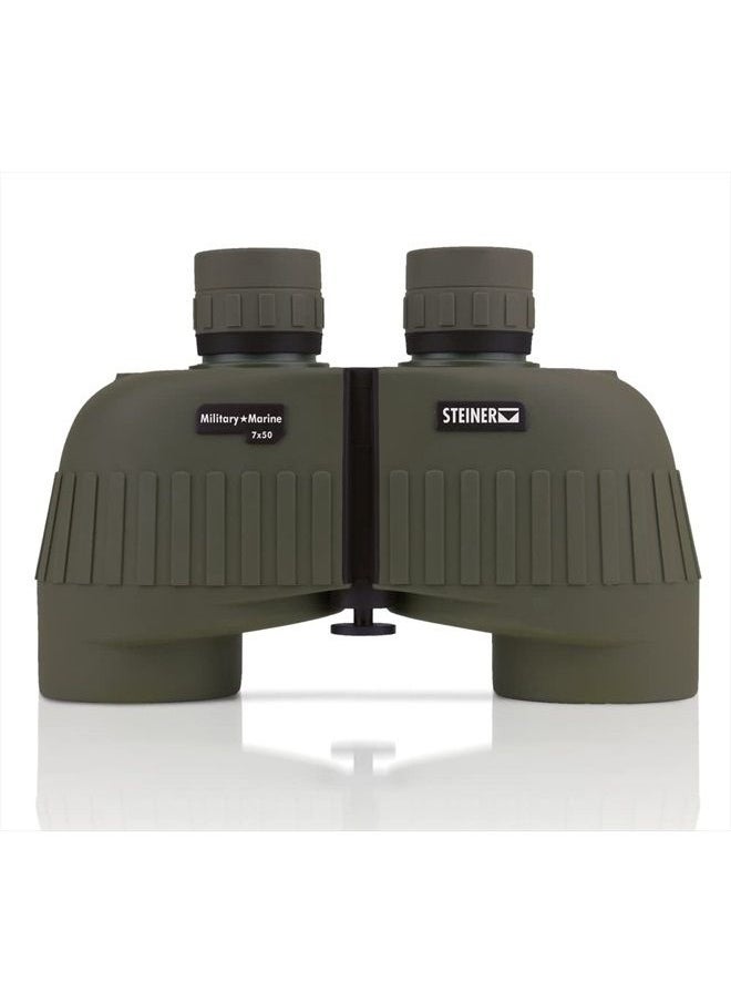 Steiner Military-Marine Series Binoculars, Lightweight Tactical Precision Optics for Any Situation, Waterproof, Green, 7x50  - Image 2