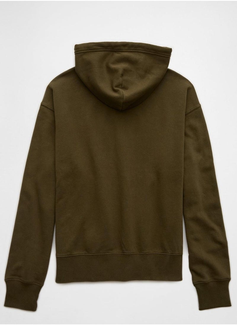 American Eagle Logo Graphic Drawstring Pullover Hoodie  - Image 5