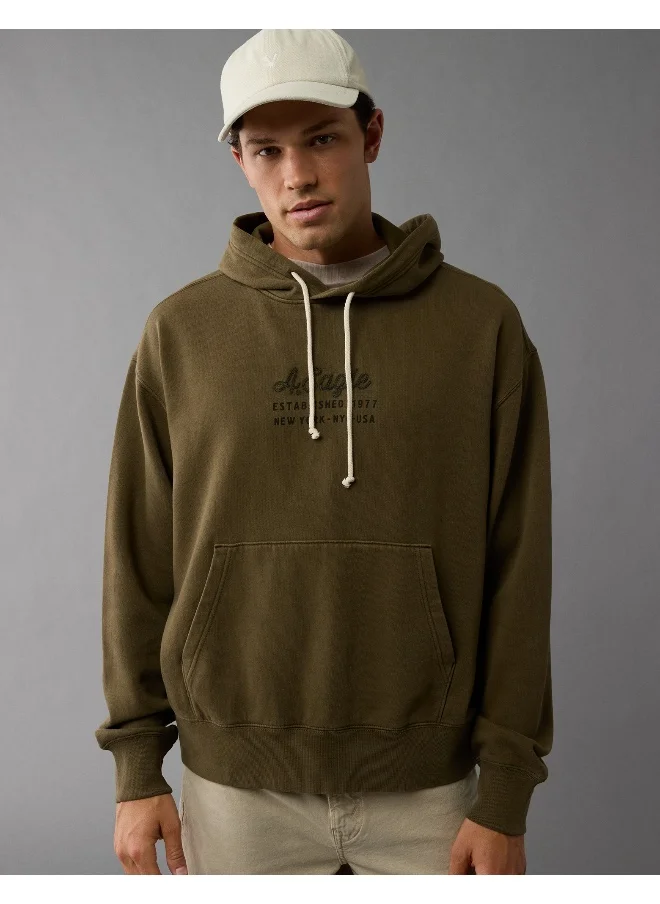 امريكان ايجل Logo Graphic Drawstring Pullover Hoodie