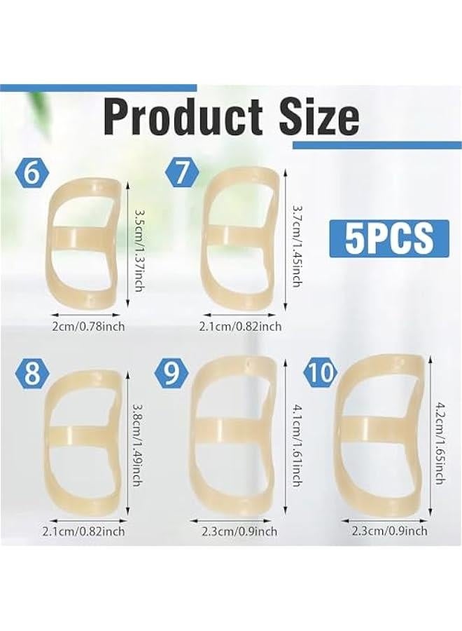 Generic 5Pcs Oval Finger Splints, Trigger Finger Splint Waterproof Mallet Finger Splint for Thumb Index Middle Pinky Ring Finger (Size 6,7,8,9,10)  - Image 4