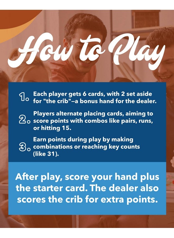 WE Games Wooden Cribbage Board Game Set with Storage, Black Stained Continuous 3 Track Card Game for 2-3 Players - Image 3