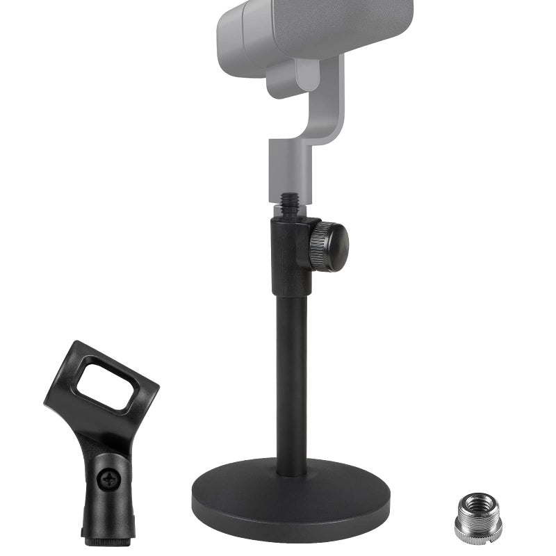 GEEKRIA for Creators Telescoping Tabletop Microphone Stand Compatible with Blue Yeti Yeti X Sona Snowball iCE Ember Spark SL Adjustable Desk Mic Holder with Weighted Base - Image 2