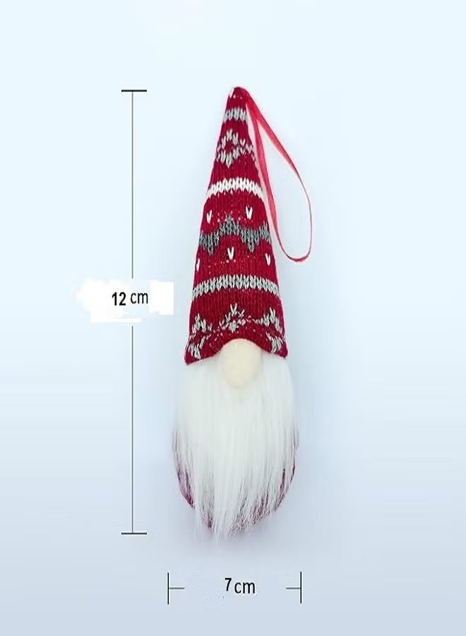 6 Christmas Old Man Elf Pendant Ornament, Christmas Gnomes Ornaments,Christmas Tree Hanging Decoration Handmade Gnomes Santa Elf, Dwarf Christmas Decorative for Christmas Party - Image 2