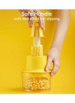 Excefore Plastic Corn Peeler, Corn Stripper, with Built-In Cup Grater, Corn Kernel Cutter Ginger Grater, Convenient and fast Quickly get rid of corn kernels, suitable for kitchen  - Image 4
