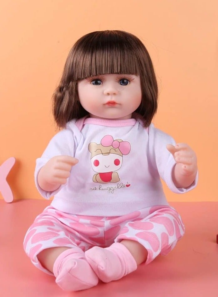 Nano Classic 16 inch 42cm Reborn Baby Doll Soft Cotton body Silicone Newborn real like Baby Doll Girl Toy Gift Dolls-White - Image 2