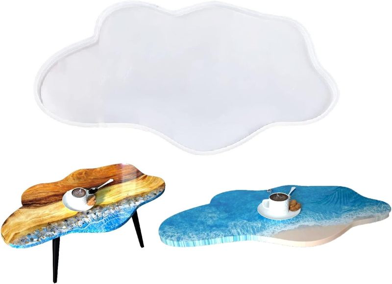 Epoxy River Table Mold 24 x 16 x 0.5 Inches White - Enhanced Deformation Resistance Large Resin Mold for DIY River Table Coffee Table Service Tray Casting Projects - Image 1
