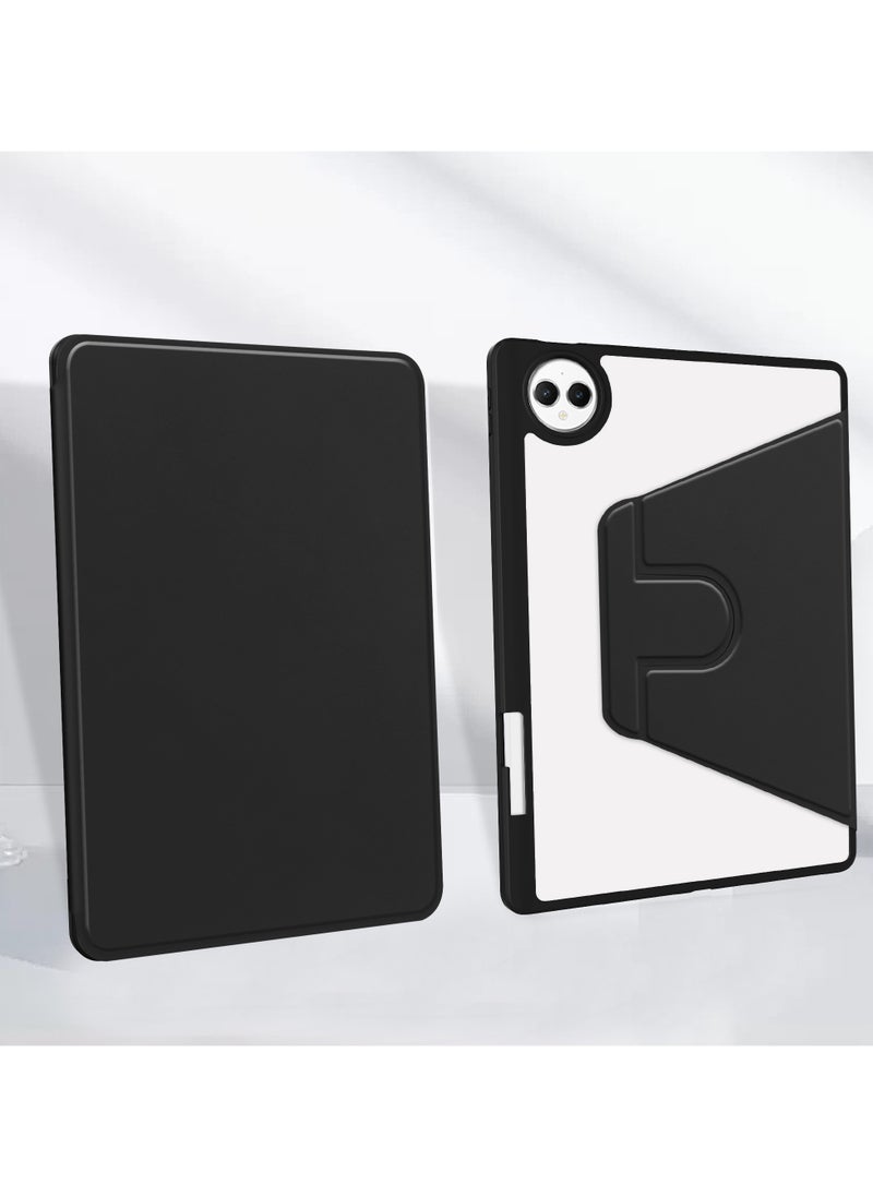 Rotating Case Compatible with HUAWEI MatePad Pro 12.2 Inch,360 Degree Rotating Stand Cover, Multi-Angle Viewing Folio Cover with Pencil Holder Black