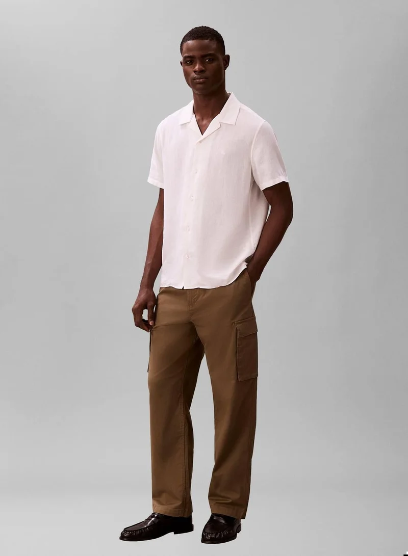 Cotton Stretch Straight Fit Cargo Trousers
