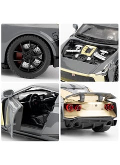CHE ZHI Compatible with 1:24 Nissan GTR50 Diecast Model Car – Collectible Toy with Sound & Light for Boys, Girls & Adults – Gray  - Image 4