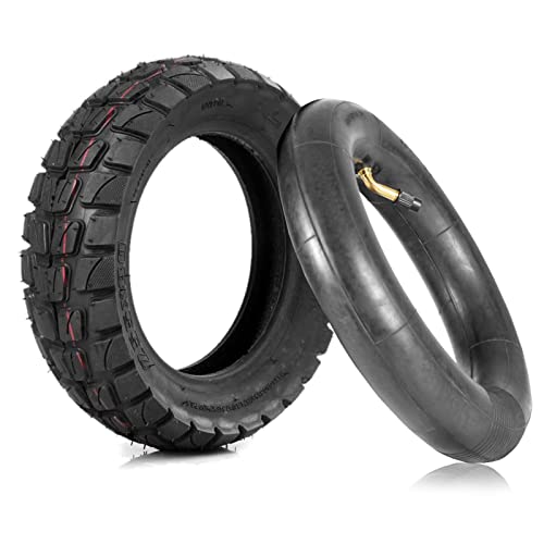 AceSupever 10 inch Scooter Tire, 10'' Electric Scooter Tire & Inner Tube (1 Set), Off Road City Road Tire 10in Inflatable Tyre for 255x80 Electric Scooter - Rim Size 6 Inches - Image 1