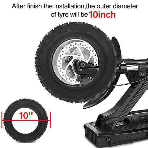 AceSupever 10 inch Scooter Tire, 10'' Electric Scooter Tire & Inner Tube (1 Set), Off Road City Road Tire 10in Inflatable Tyre for 255x80 Electric Scooter - Rim Size 6 Inches - Image 3