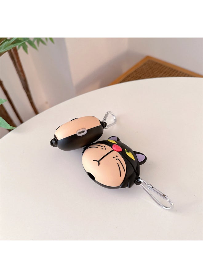 Generic - Aojiao Lucifer AirPods Pro For Apple 2/3 Generation Wireless Bluetooth Earphone Case Cartoon Cat Protective Case Suitable-Color:Ao Jiao Lu Xifa + Hook-Applicable Model:AirPods 4(2024） - Image 1