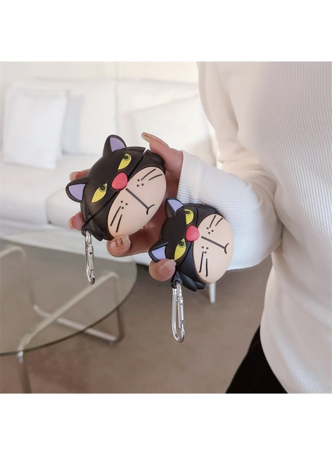 Generic - Aojiao Lucifer AirPods Pro For Apple 2/3 Generation Wireless Bluetooth Earphone Case Cartoon Cat Protective Case Suitable-Color:Ao Jiao Lu Xifa + Hook-Applicable Model:AirPods 4(2024） - Image 1