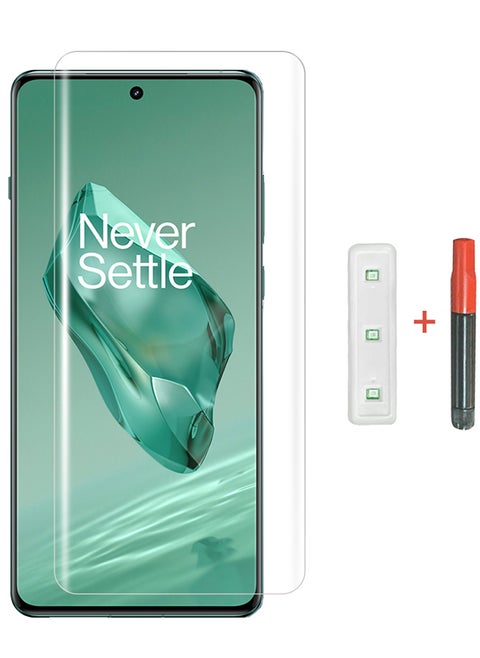 Oneplus 12 Screen Protector 9H Hardness HD Scratch Resistance Screen Protector UV Tempered Glass film Curved Screen Protector UV Glue for UV Tempered Glass film
