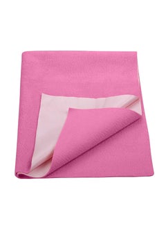 TRANCE Trance Quick Dry Soft Bed Protector Waterproof Baby Cot Sheet Large140x100 cmPink 