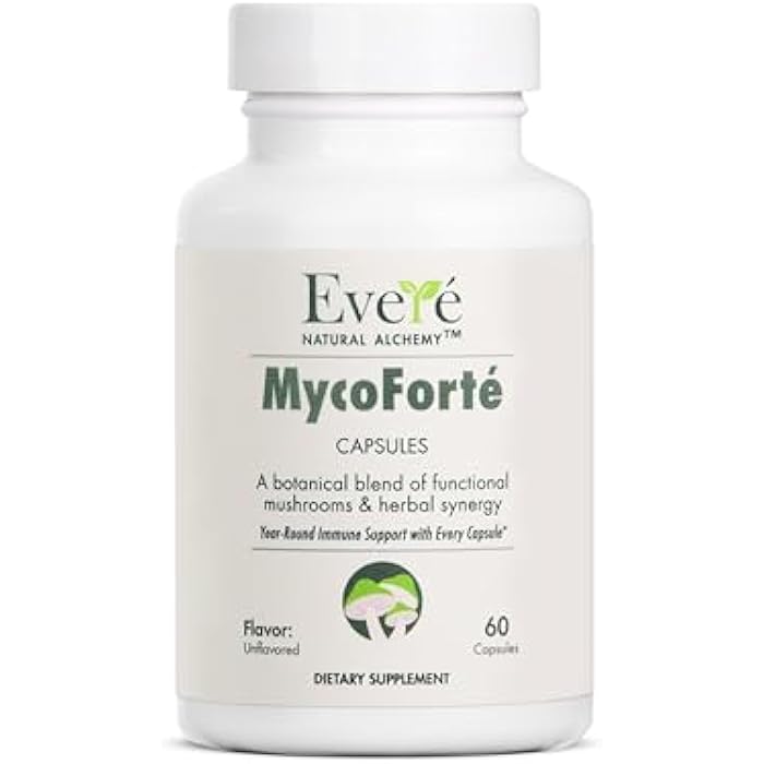 Everé Natural Alchemy MycoForté Mushroom Immune Support Capsules – Functional Mushroom Blend for Daily Immune Balance, Vegan, Non-GMO, Made in USA - Image 1