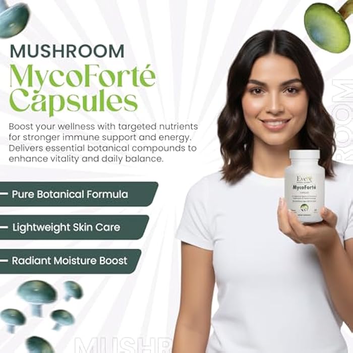 Everé Natural Alchemy MycoForté Mushroom Immune Support Capsules – Functional Mushroom Blend for Daily Immune Balance, Vegan, Non-GMO, Made in USA - Image 3