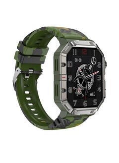 ساعة Telzeal T Swatch الرياضية مع شاشة عالية السطوع مقاس 1.91 بوصة وكابل شحن مغناطيسي و4 أزواج من الأشرطة للرجال والأولاد باللون الأخضر