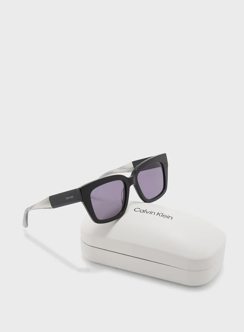 كالفن كلاين نظارات شمسية مستطيلة